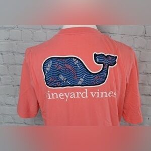VINEYARD VINES PEACH AND BLUE WHALE TSHIRT - Size XL SKU:106